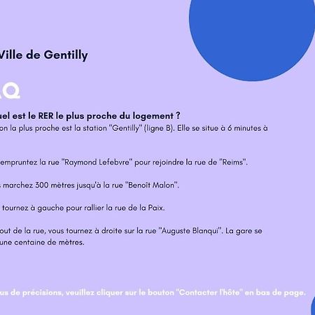 Paris Gentilly Appartement Tout Equipe - Rer B Exterior foto